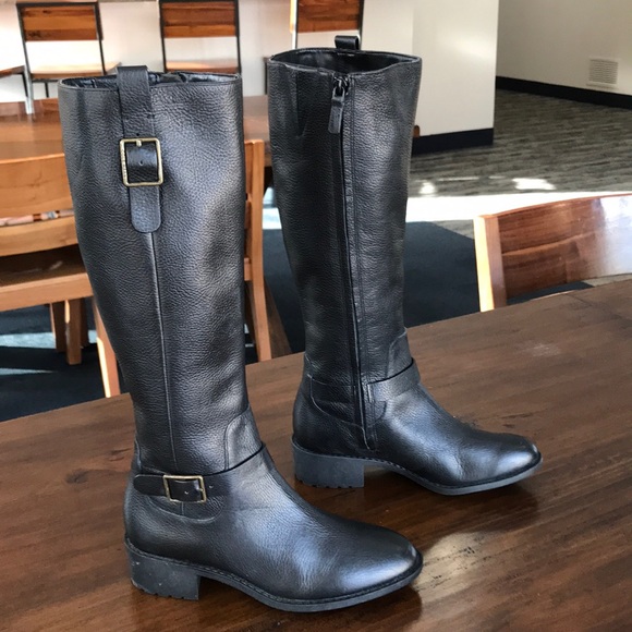 Cole Haan Genuine Black Leather 6B combat boots - Picture 3 of 8